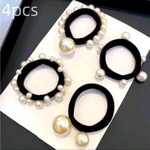 Faux Pearl Hair Tie Set
